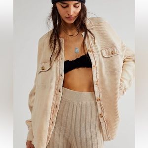 Free People Scout / Ruby Jacket in Green Waffle S 💚